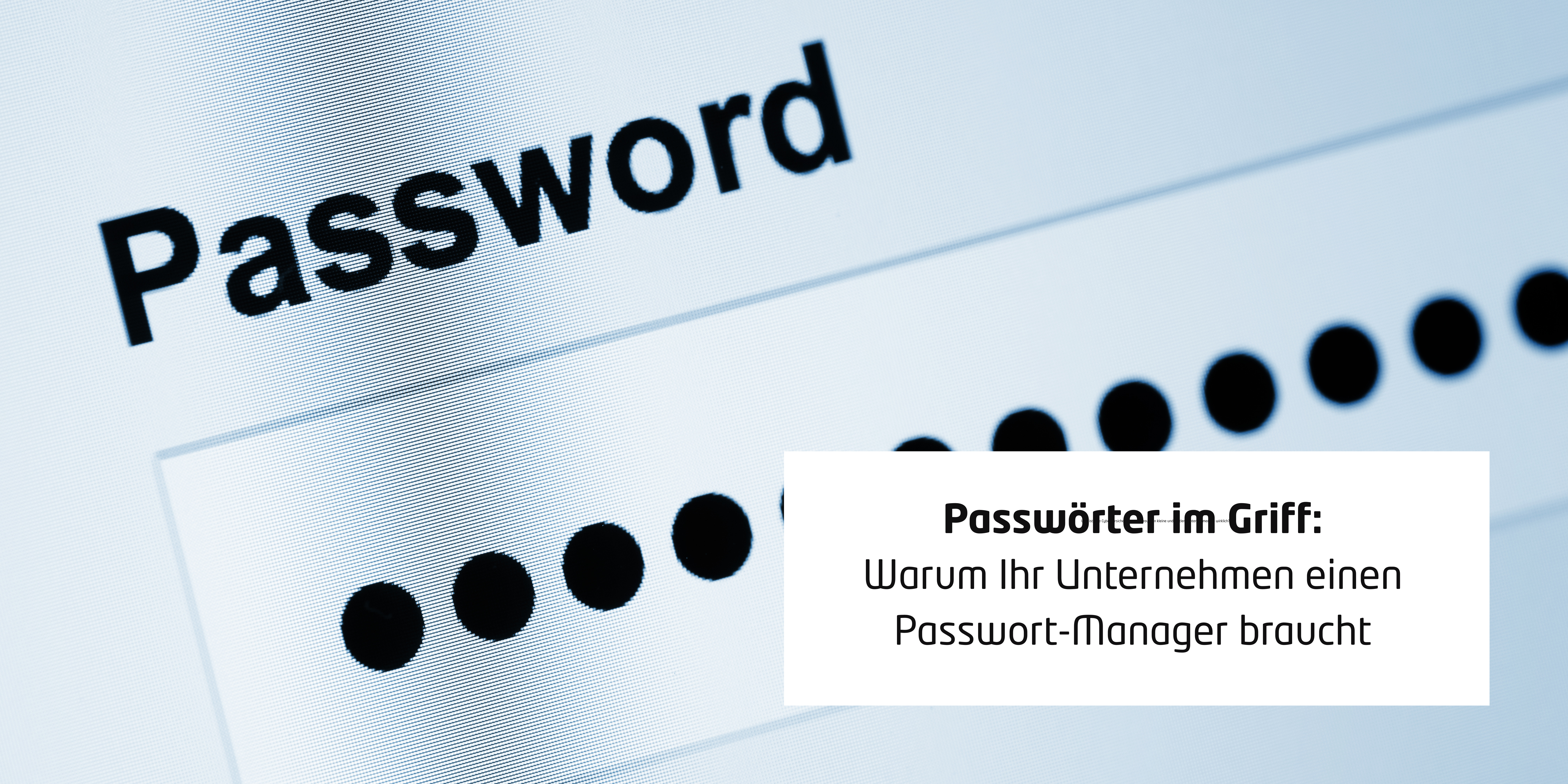 Passwörter im Griff: Warum Ihr Unternehmen einen Passwort-Manager braucht